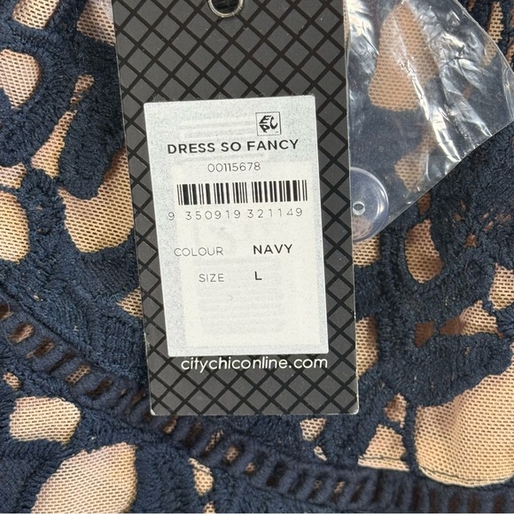 City Chic Plus Size “So Fancy Dress” in Navy Blue. Size 20L NWT - Picture 12 of 16